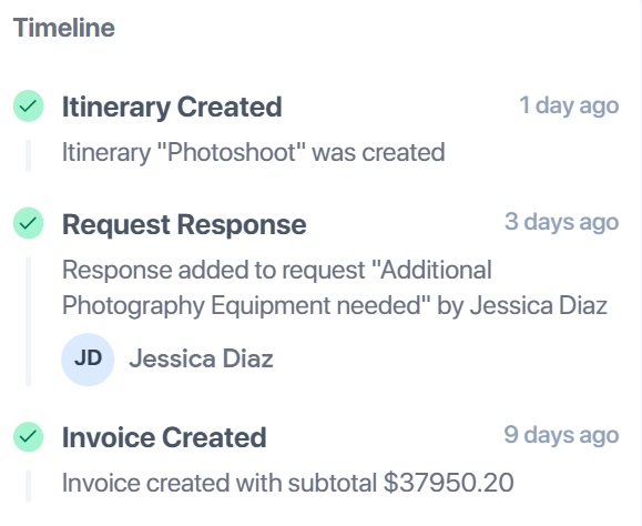 Notifications interface
