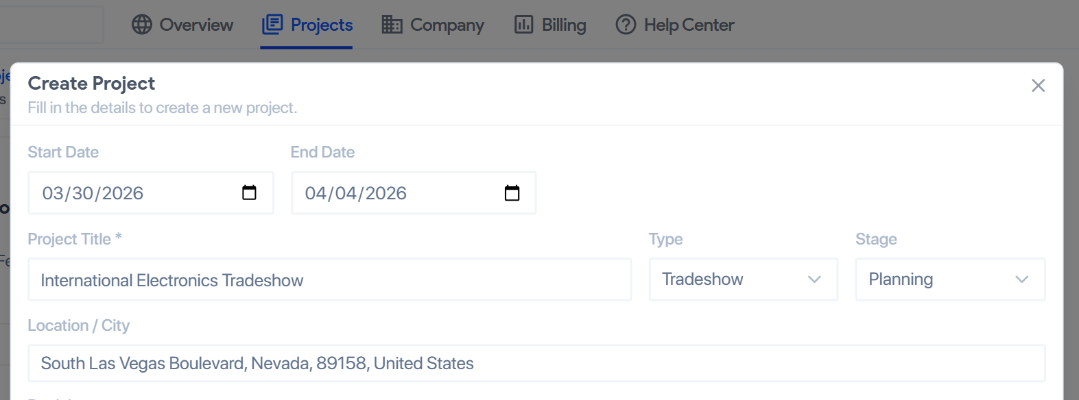 Issue template interface